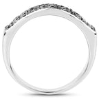 Black Diamond Ring 0.34 Carats Sterling Silver