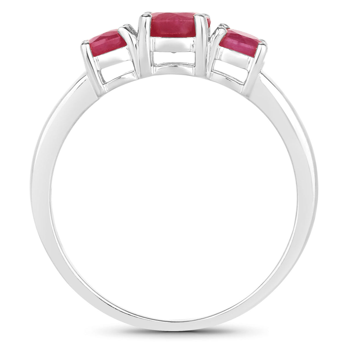 Ruby Ring 1.12 Carats 14K White Gold