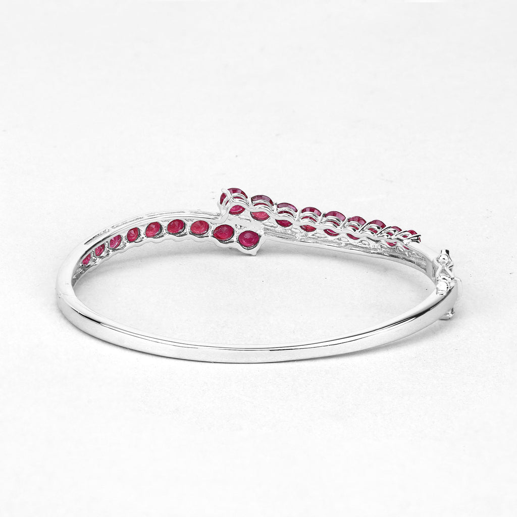 Ruby Bracelet 9.02 Carats Sterling Silver