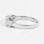 Ethiopian Opal Ring 0.88 Carats Sterling Silver