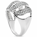 Diamond Ring 0.96 Carats Sterling Silver