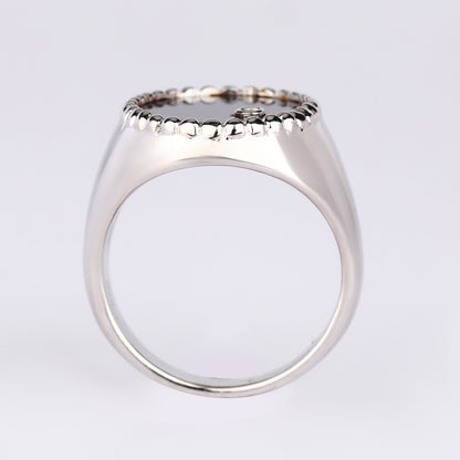 Black Onyx Ring With Diamonds 1.86 Carats Sterling Silver