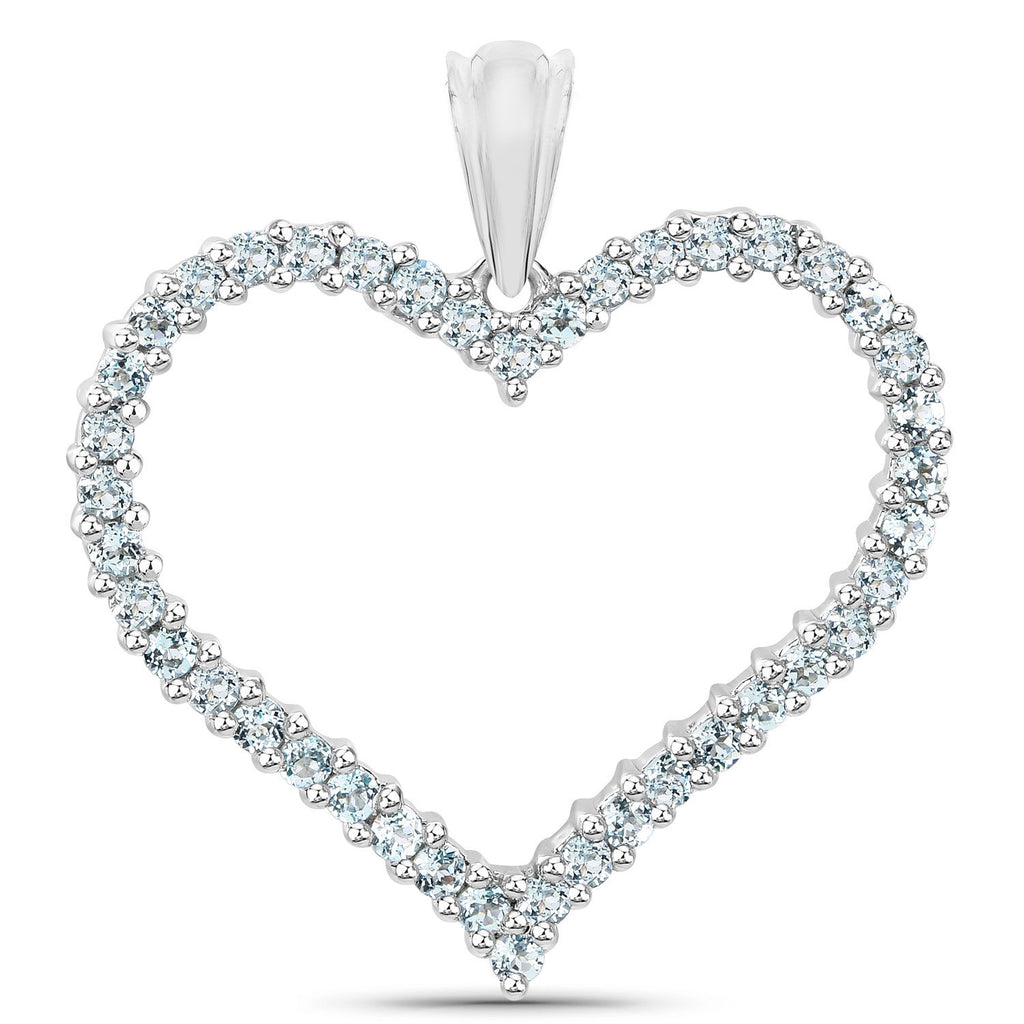 Blue Topaz Pendant 2.08 Carats Sterling Silver