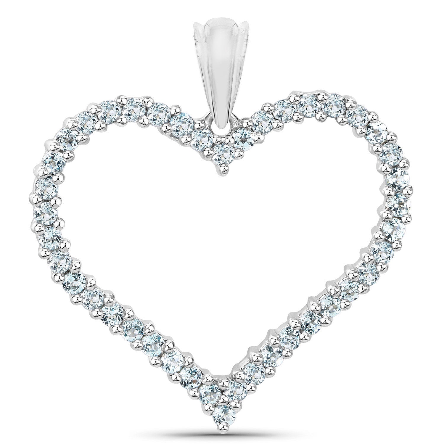 Blue Topaz Pendant 2.08 Carats Sterling Silver