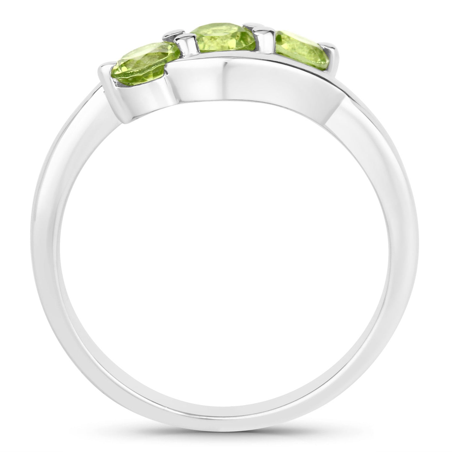 Peridot Ring 0.7 Carats Sterling Silver