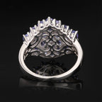 Natural Tanzanite Ring 3.77 Carats Sterling Silver