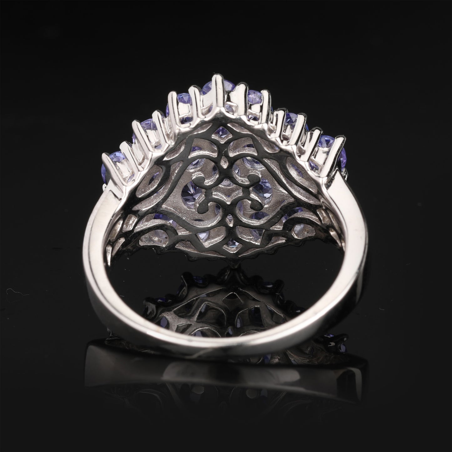 Natural Tanzanite Ring 3.77 Carats Sterling Silver