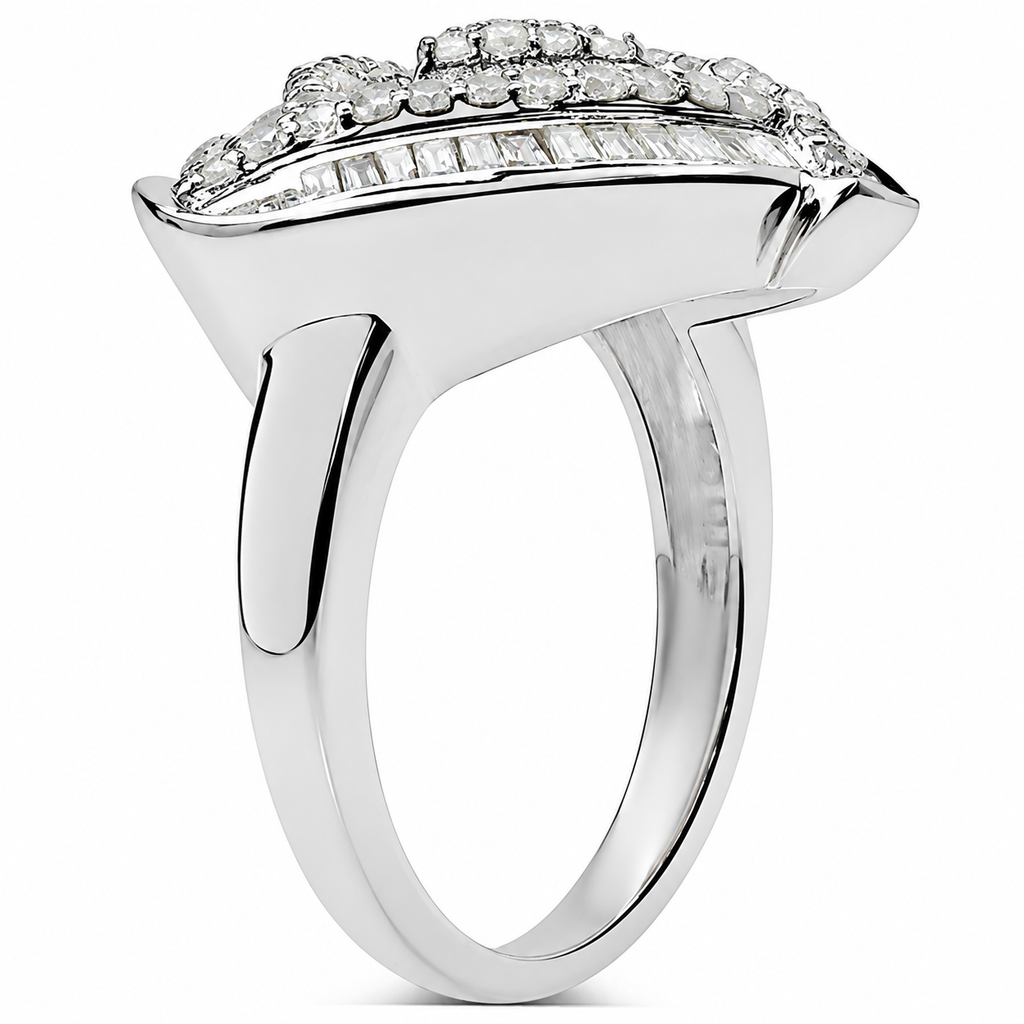 Diamond Ring 1.18 Carats Sterling Silver