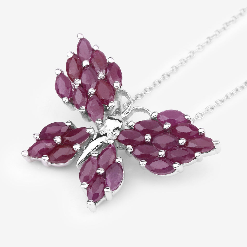 Ruby Pendant 3.1 Carats Sterling Silver