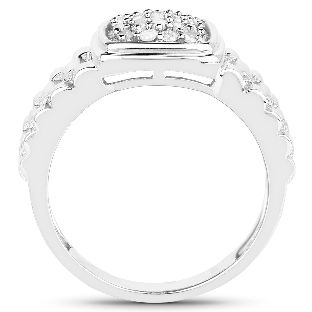 Diamond Ring 0.24 Carats Sterling Silver