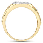 Diamond Ring 0.26 Carats Gold Plated Silver