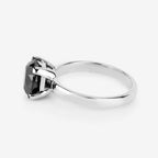 Black Diamond Ring 2.98 Carats 14K White Gold