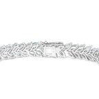 Aquamarine Tennis Bracelet 10.1 Carats Sterling Silver
