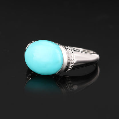 Turquoise Ring 3.50 Carats Sterling Silver