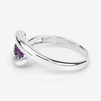 Amethyst Ring 0.5 Carats Sterling Silver