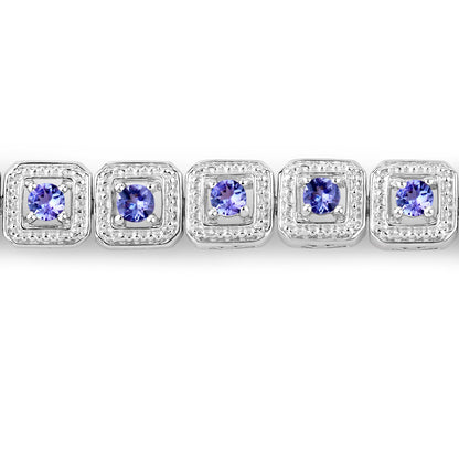 Tanzanite Bracelet 1.08 Carats Sterling Silver