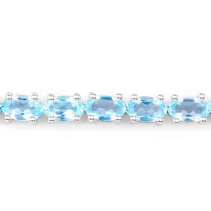 Blue Topaz Bracelet 2.74 Carats Sterling Silver