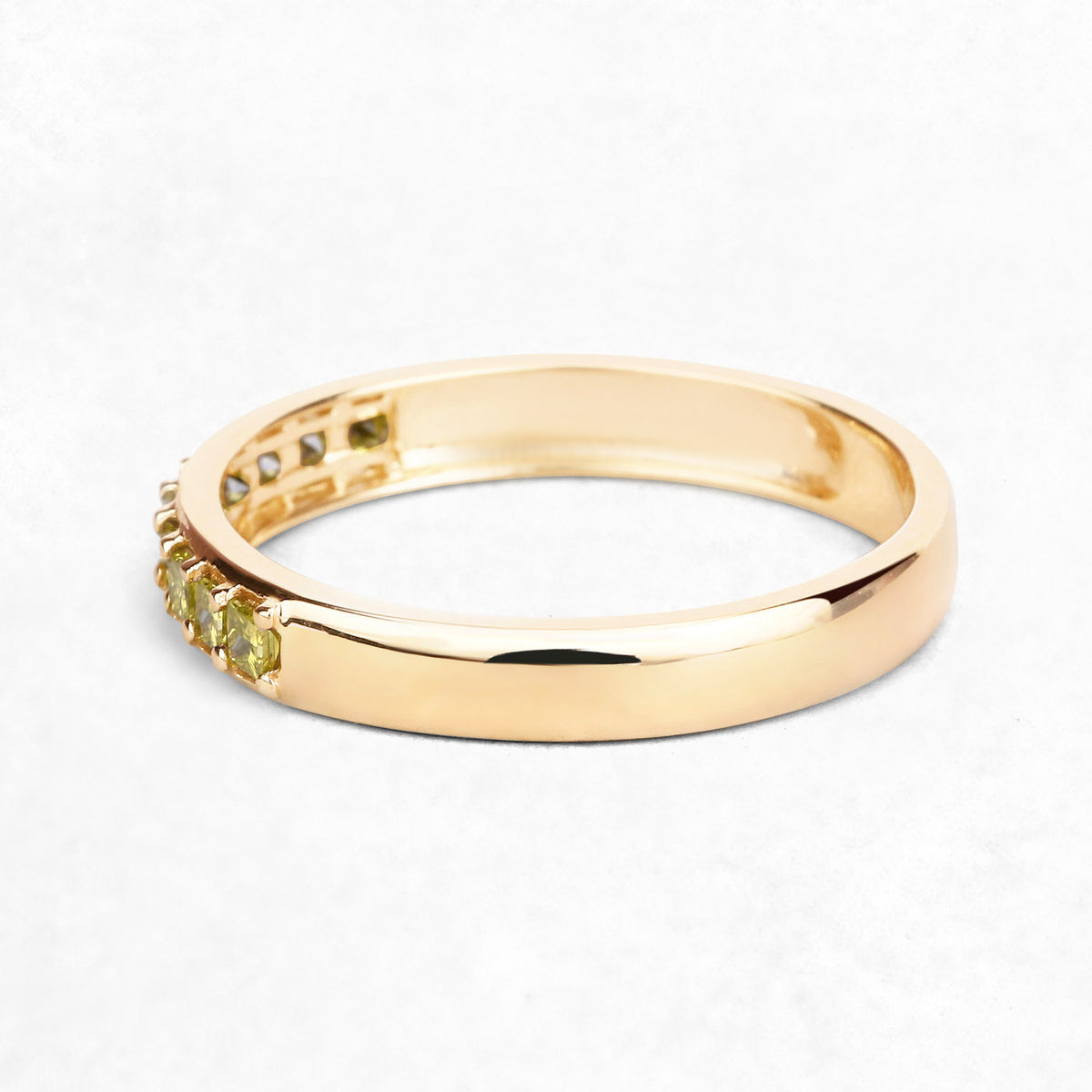 Yellow Diamond Ring 0.26 Carats 14K Yellow Gold