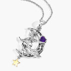Amethyst Witch Pendant 0.24 Carats Sterling Silver