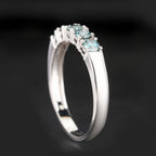 Blue Diamond Ring 0.5 Carats 9K White Gold