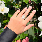 Ethiopian Opal Ring Diamonds 4.1 Carats 14K Yellow Gold