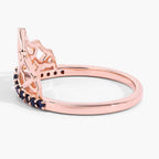 Blue Sapphire Ring 0.28 Carats Gold Plated Silver