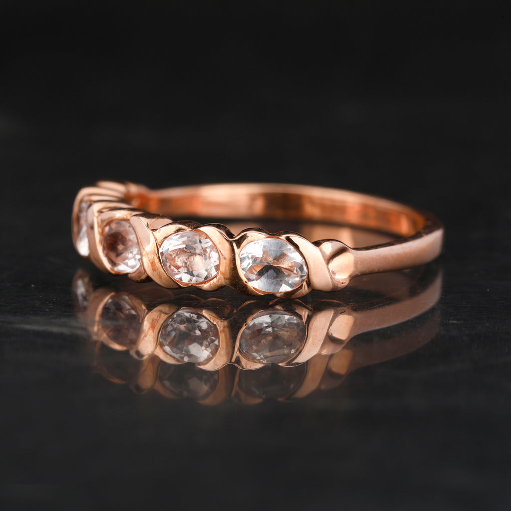 Morganite Ring 0.75 Carats 9K Rose Gold