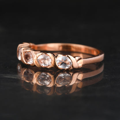 Morganite Ring 0.75 Carats 9K Rose Gold
