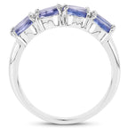 Tanzanite Ring 2.98 Carats Sterling Silver