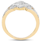Diamond Ring 0.3 Carats Gold Plated Silver