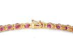 Natural Ruby Bracelet With Diamonds 7.72 Carats 14K Yellow Gold