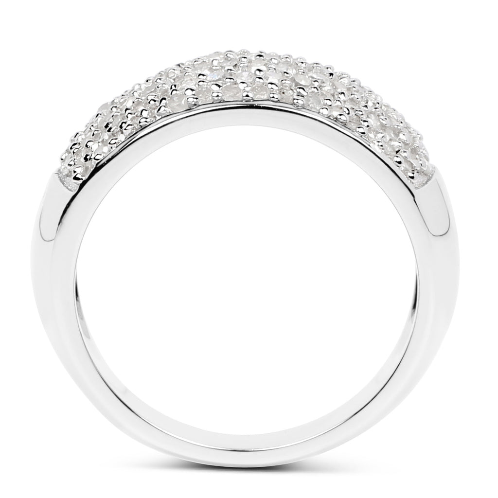 Diamond Ring 0.9 Carats Sterling Silver