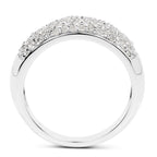 Diamond Ring 0.9 Carats Sterling Silver