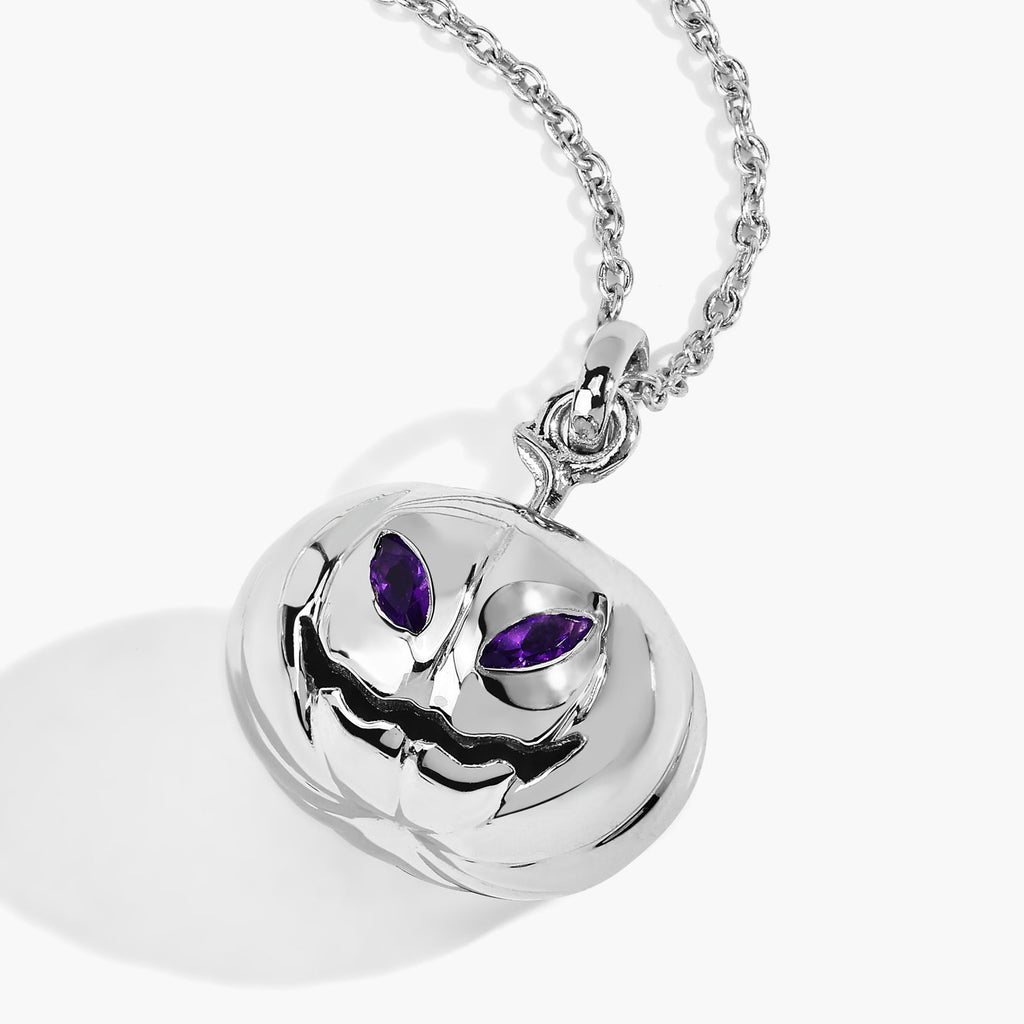 Amethyst Pumpkin Pendant 0.12 Carats Sterling Silver