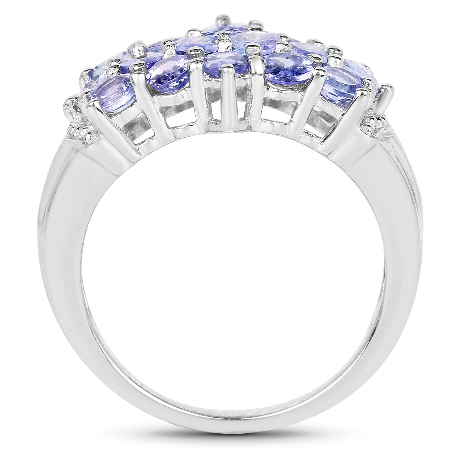 Tanzanite Ring 3.02 Carats Sterling Silver