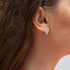 Tanzanite Stud Earrings 1.18 Carats Sterling Silver