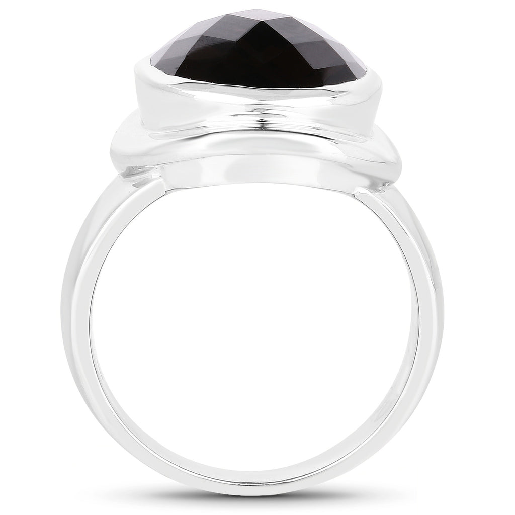 Smoky Quartz Ring 7.88 Carats Sterling Silver