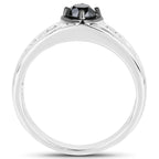 Multicolor Diamond Ring 0.62 Carats Sterling Silver