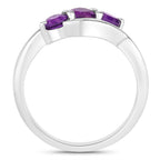 Amethyst Ring 0.7 Carats Sterling Silver