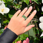 Chrome Diopside Ring 3.06 Carats Sterling Silver