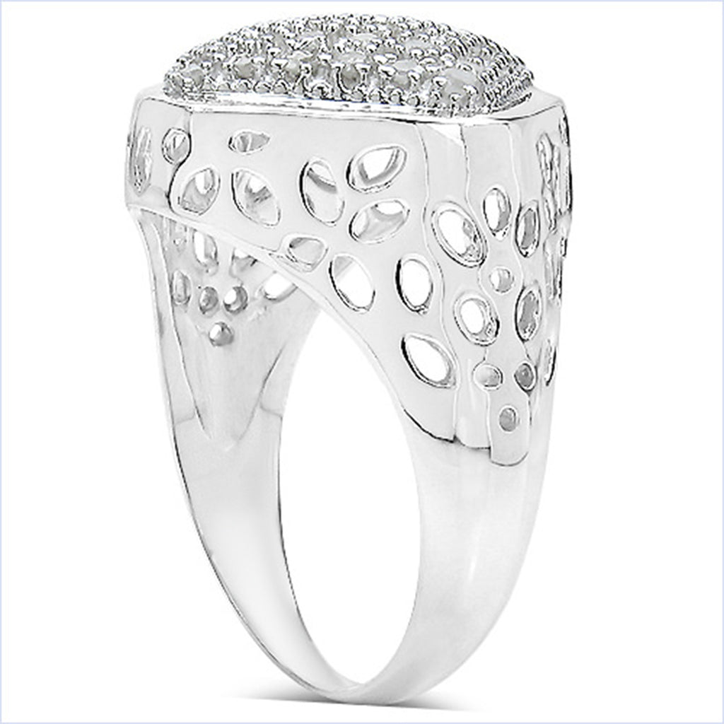 Diamond Ring 0.52 Carats Sterling Silver