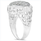 Diamond Ring 0.52 Carats Sterling Silver