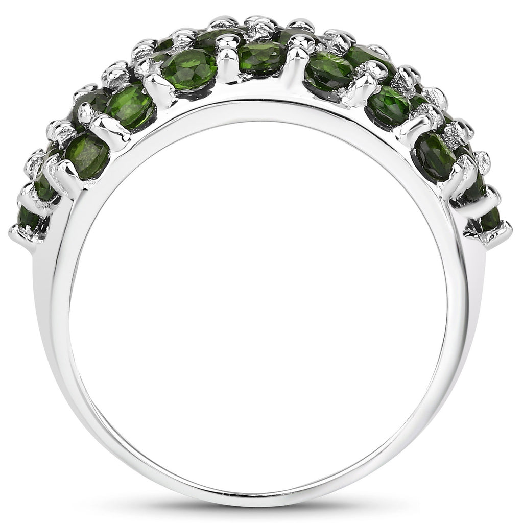 Chrome Diopside Ring 5 Carats Sterling Silver