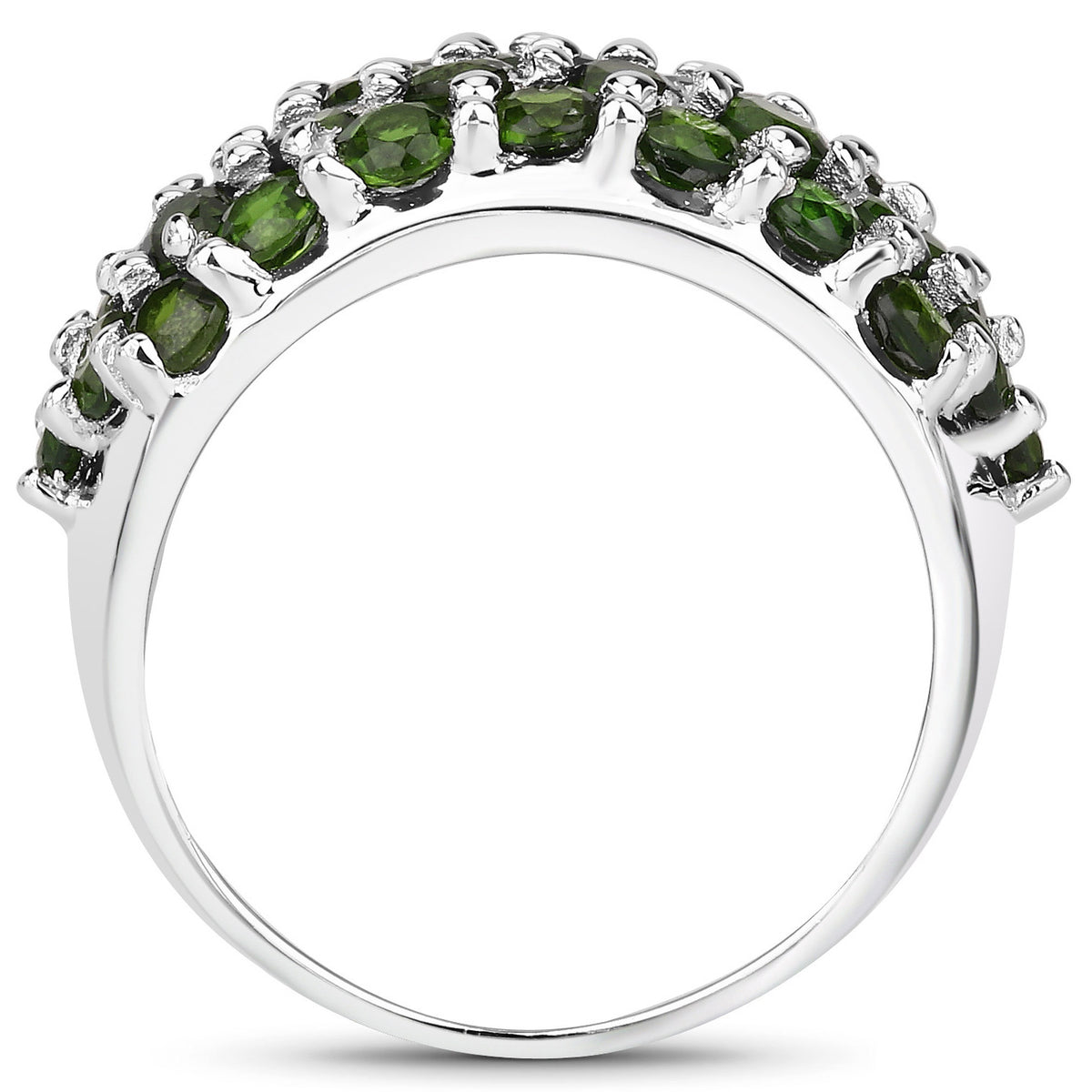 Chrome Diopside Ring 5 Carats Sterling Silver