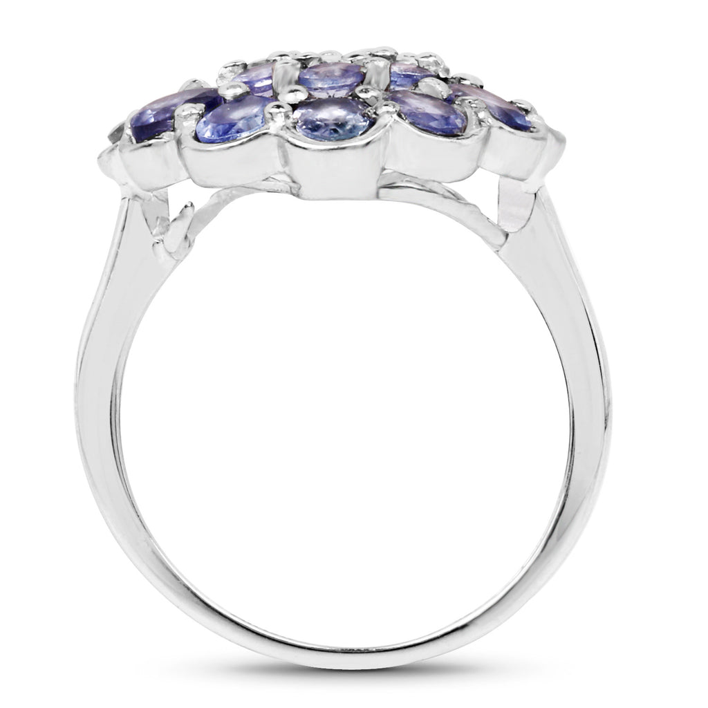 Tanzanite Ring 2.68 Carats Sterling Silver