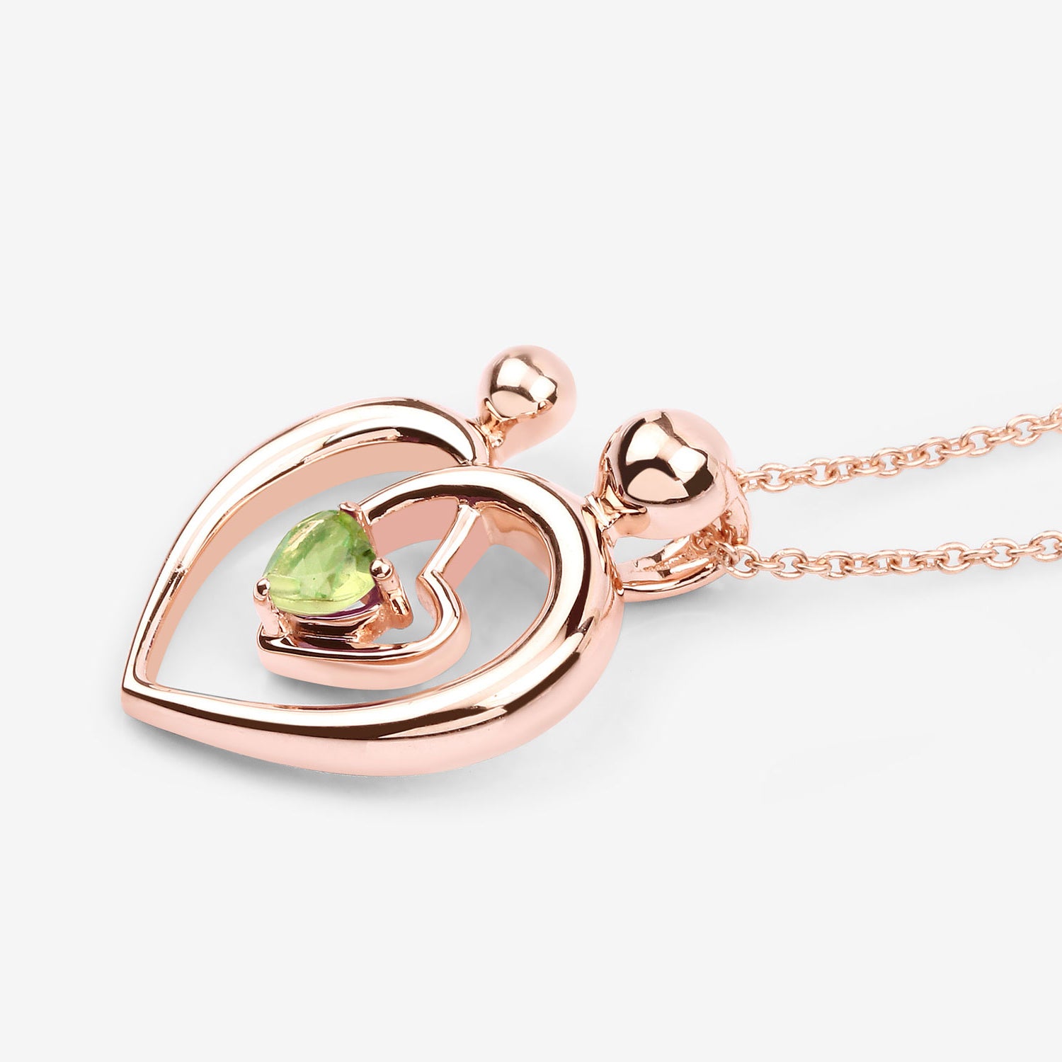 Peridot Mom Pendant 0.24 Carats Gold Plated Silver