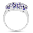 Tanzanite Ring 5.86 Carats Sterling Silver
