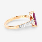 Ruby Ring With Diamonds 1.49 Carats 14K Yellow Gold