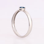 Blue Diamond Ring 0.2 Carats 9K White Gold