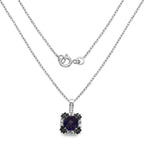 Amethyst Butterfly Pendant 2.3 Carats Sterling Silver